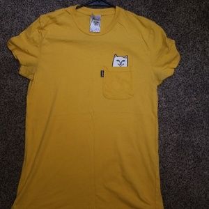 RIPNDIP Lord Nermal Yellow Pocket T-Shirt